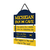 Michigan Wolverines NCAA Mancave Sign