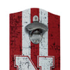Nebraska Cornhuskers NCAA Wooden Bottle Cap Opener Sign