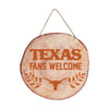 Texas Longhorns NCAA Wood Stump Sign