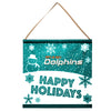 Miami Dolphins NFL Happy Holidays Banner Sign
