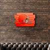 Cleveland Browns NFL Staggered Wood Logo Sign