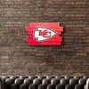 Kansas City Chiefs NFL Staggered Wood Logo Sign