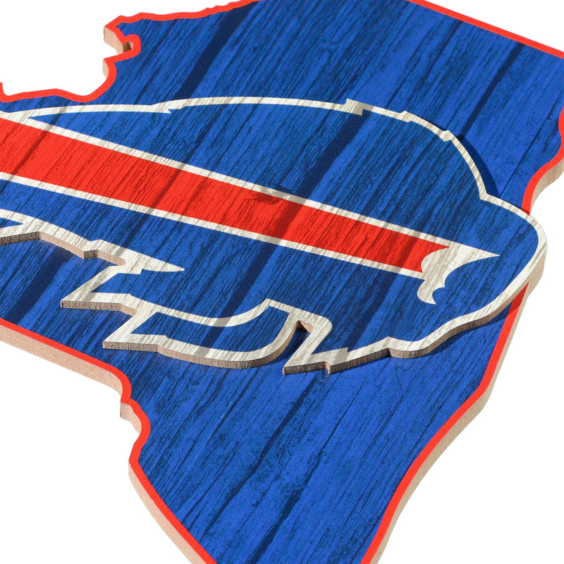 Buffalo Bills NFL Wood State Sign