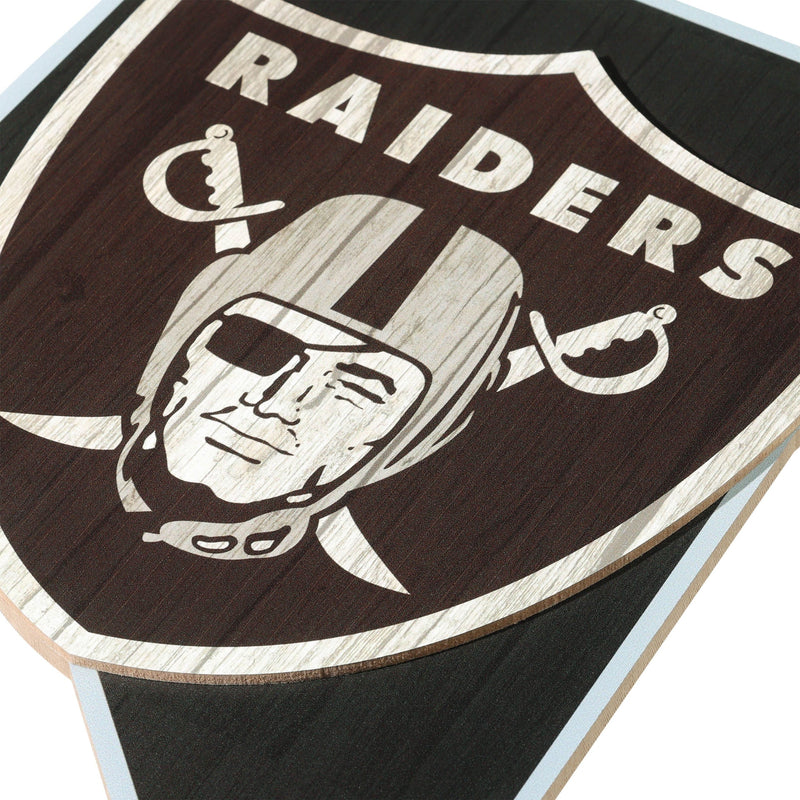 Las Vegas Raiders NFL Wood State Sign
