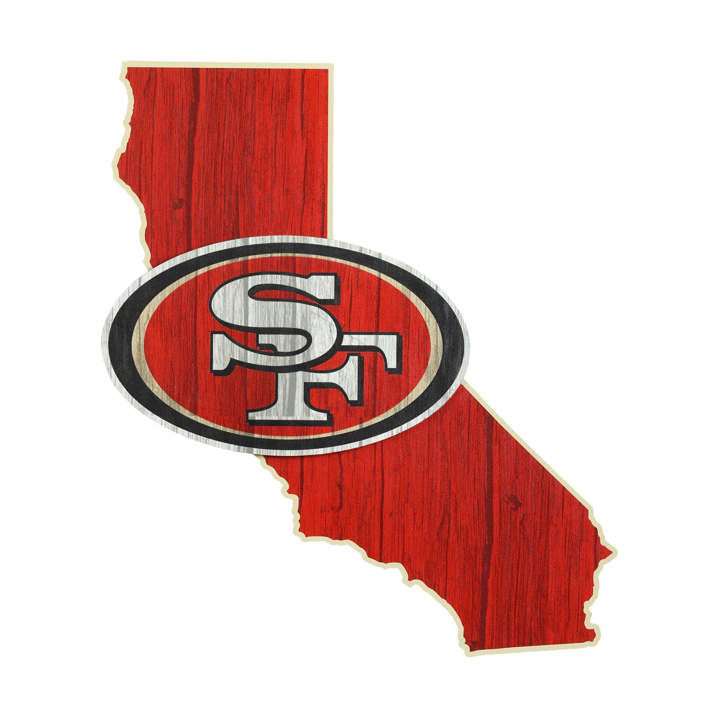 San Francisco 49ers NFL Wood State Sign