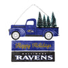 Baltimore Ravens NFL Wooden Truck With Tree Sign