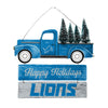Detroit Lions NFL Wooden Truck With Tree Sign