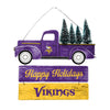 Minnesota Vikings NFL Wooden Truck With Tree Sign