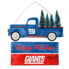 New York Giants NFL Wooden Truck With Tree Sign
