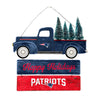 New England Patriots NFL Wooden Truck With Tree Sign