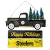 Pittsburgh Steelers NFL Wooden Truck With Tree Sign
