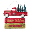 San Francisco 49ers NFL Wooden Truck With Tree Sign