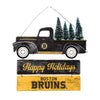 Boston Bruins NHL Wooden Truck With Tree Sign