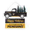 Pittsburgh Penguins NHL Wooden Truck With Tree Sign