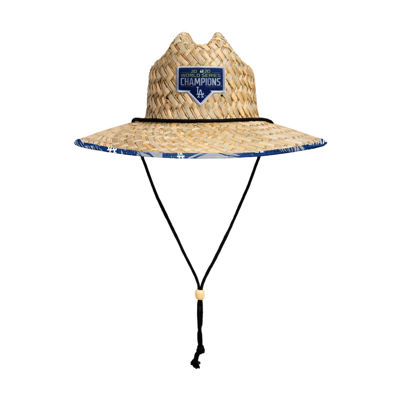 Los Angeles Dodgers MLB 2020 World Series Champions Floral Straw Hat