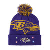Baltimore Ravens NFL Cropped Logo Light Up Knit Beanie