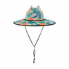 Miami Dolphins NFL Floral Printed Straw Hat