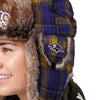 Baltimore Ravens NFL Wordmark Flannel Trapper Hat