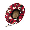 Calgary Flames NHL Floral Straw Hat