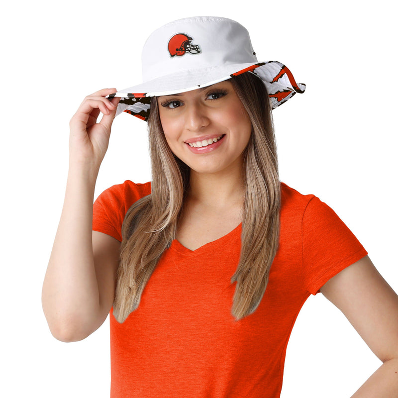 Cleveland Browns NFL Womens White Hybrid Boonie Hat