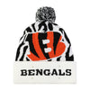 Cincinnati Bengals NFL White Stripe Big Logo Light Up Beanie