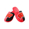 Wisconsin Badgers NCAA Mens Team Logo Staycation Slippers