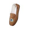 Green Bay Packers NFL Exclusive Mens Beige Moccasin Slippers