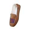 New York Giants NFL Exclusive Mens Beige Moccasin Slippers