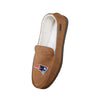 New England Patriots NFL Exclusive Mens Beige Moccasin Slippers