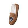 Las Vegas Raiders NFL Exclusive Mens Beige Moccasin Slippers