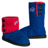Buffalo Bills NFL Womens Knit Team Color High End Button Boot Slippers