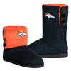Denver Broncos NFL Womens Knit Team Color High End Button Boot Slippers