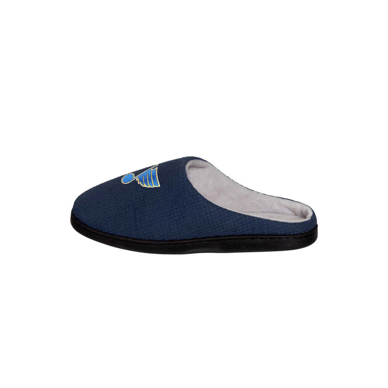 St Louis Blues NHL Mens Team Logo Staycation Slippers