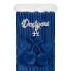 Los Angeles Dodgers MLB Womens Cable Knit Footy Slipper Socks