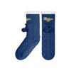 Michigan Wolverines NCAA Womens Cable Knit Footy Slipper Socks