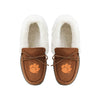 Clemson Tigers NCAA Womens Tan Moccasin Slippers