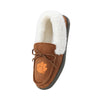 Clemson Tigers NCAA Womens Tan Moccasin Slippers