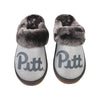 Pittsburgh Panthers NCAA Womens Glitter Open Fur Moccasin Slippers