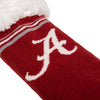 Alabama Crimson Tide NCAA Womens Stripe Logo Tall Footy Slipper Socks