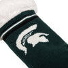 Michigan State Spartans NCAA Womens Stripe Logo Tall Footy Slipper Socks