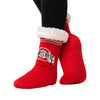 Ohio State Buckeyes NCAA Womens Stripe Logo Tall Footy Slipper Socks