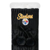 Pittsburgh Steelers NFL Womens Cable Knit Footy Slipper Socks