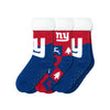 New York Giants NFL Womens Fan Footy 3 Pack Slipper Socks