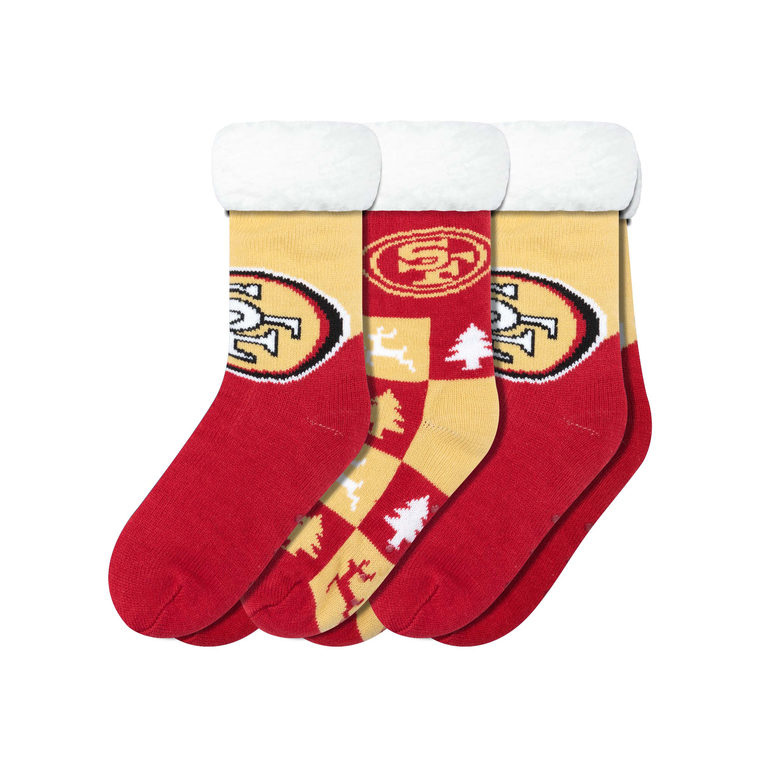 San Francisco 49ers Women's Fan Footy Slipper Socks