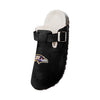 Baltimore Ravens NFL Womens Fur Buckle Clog Slippers