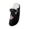 New Orleans Saints NFL Womens Fur Buckle Clog Slippers