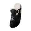 Las Vegas Raiders NFL Womens Fur Buckle Clog Slippers