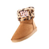 New York Giants NFL Womens Cheetah Fur Boots