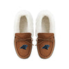Carolina Panthers NFL Womens Tan Moccasin Slippers