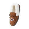 Kansas City Chiefs NFL Womens Tan Moccasin Slippers